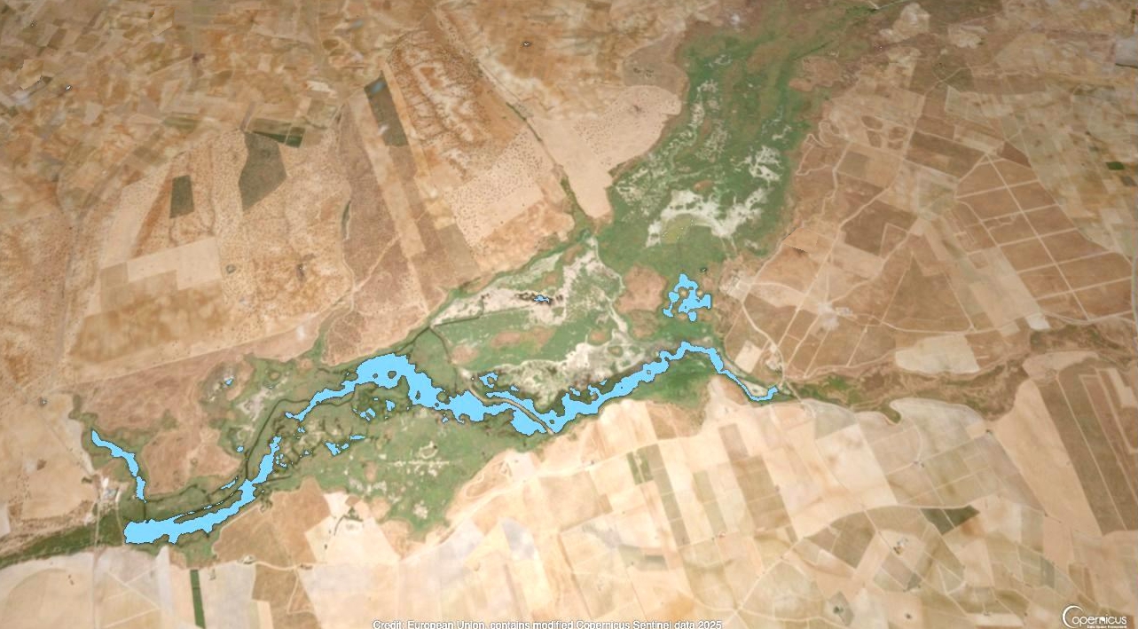 Superficie inundada Tablas de Daimiel